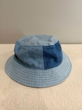 aerie Two-Tone Light & Medium Blue Denim Bucket Hat